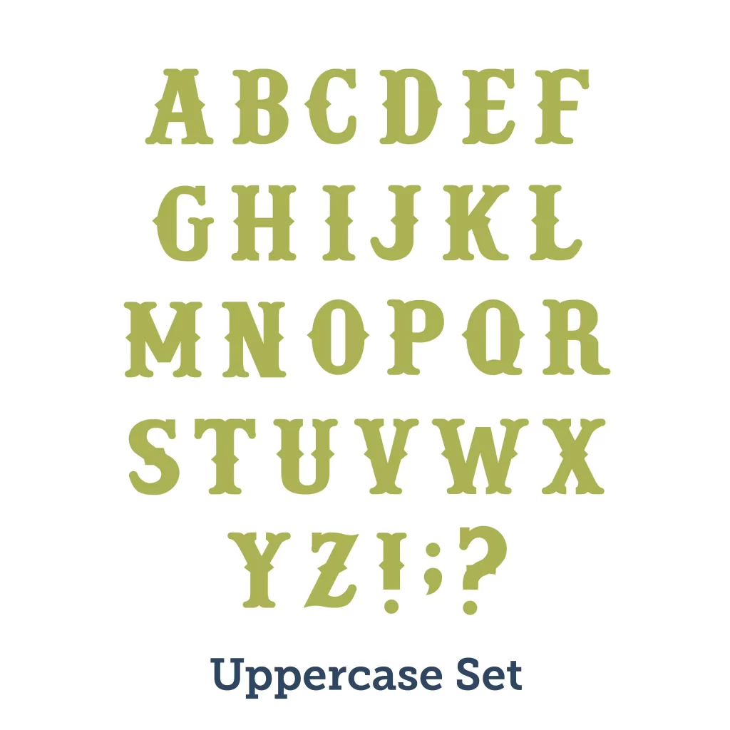 alphabet 6 inch vintage all caps